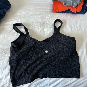 Lululemon Black Patterned Sports Bra